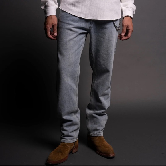 WOLF CHOPPER CAMPBELL DENIM JEANS IN LIGHT WASH - Picture 2 of 11